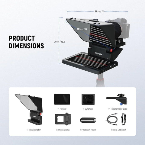 Neewer X11 2In1 Teleprompter with Monitor