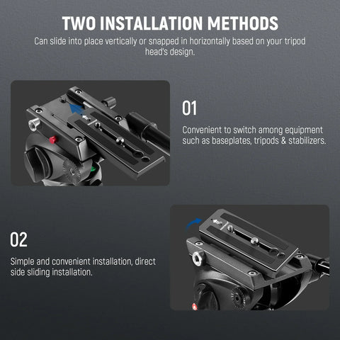 Neewer 501PL Tripod Fluid Head Quick Release Plate