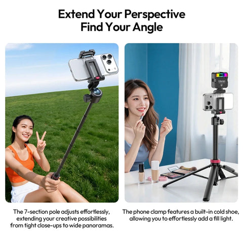 Ulanzi MT-44B 2-in-1 Selfie Stick Tripod Quadpod S056