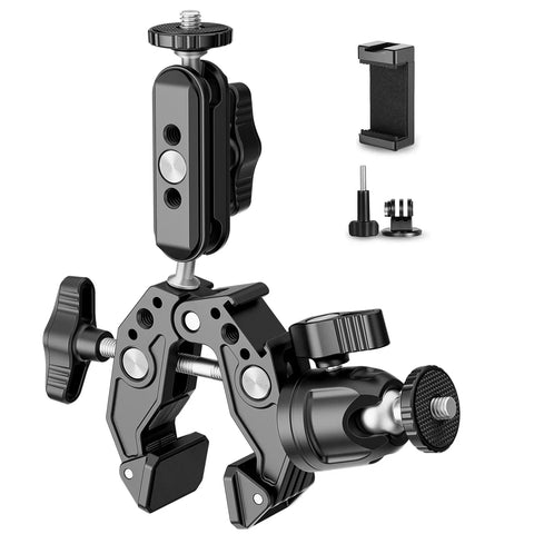 Neewer ST85 Super Clamp with 3" Dual Ballhead Magic Arm