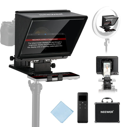 Neewer X1 Pro Ii Teleprompter 9’’/23cm with Arca-type Quick Release and Remote Control • Camerastuff • South Africa