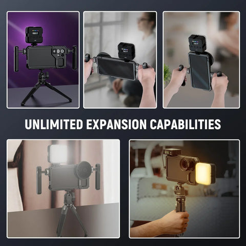 Neewer Pa021 S23 Ultra Phone Cage Video Rig with Bluetooth Shutter Button Side Handle • Camerastuff • South Africa