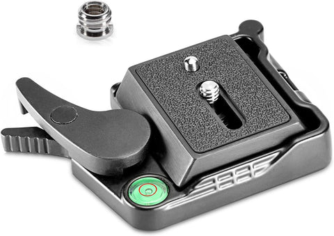 Neewer Black Aluminum Alloy Quick Release QR Plate Adapter
