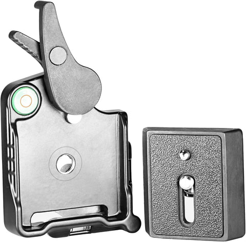 Neewer Black Aluminum Alloy Quick Release QR Plate Adapter