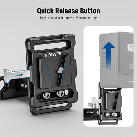 Neewer Ps007 v Mount Lock Battery Mounting Plate for 15mm Rods • Camerastuff • South Africa