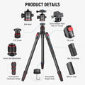Neewer N55c 68’’/172cm Carbon Fiber 2-in-1 Tripod & Monopod • Camerastuff • South Africa
