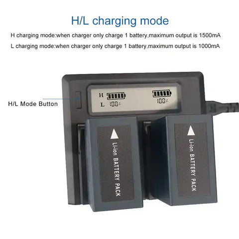KingMa DC-LCD-F970 LCD Dual Charger for Sony NP-F970/F750/F550