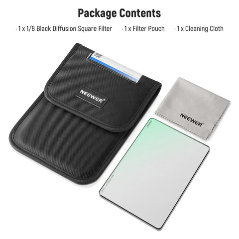 Neewer 1/8 Black Diffusion Mist Dreamy Effect 4’’ x 5.65’’ Square Filter for Matte Box • Camerastuff • South Africa