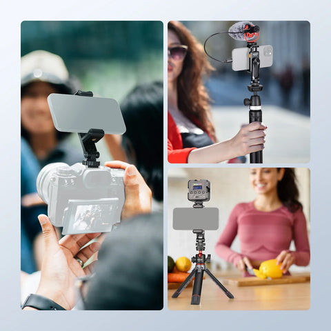 Neewer BASICS SP 10 Smartphone Tripod Mount Holder with 1/4Inch Thread & Cold Shoe