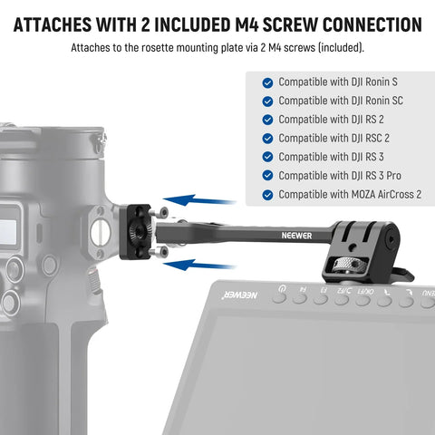 Neewer GA005 Adjustable Field Monitor Mount for Gimbal Stabilizer