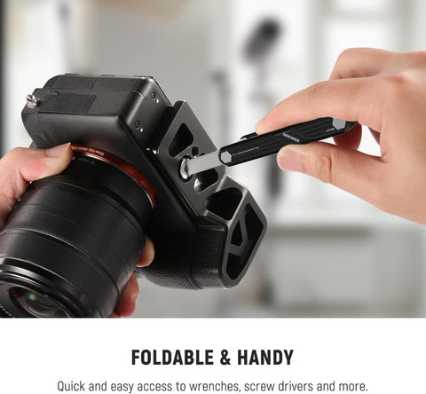 Neewer UA048B 10-in-1 Folding Screwdriver Hex Tool Set for Camera Cages