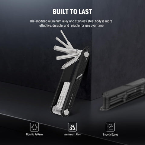 Neewer UA048B 10-in-1 Folding Screwdriver Hex Tool Set for Camera Cages