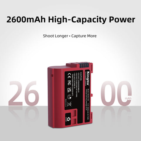 KingMa EN-EL15C Camera Battery for Nikon 2600mAh with Case