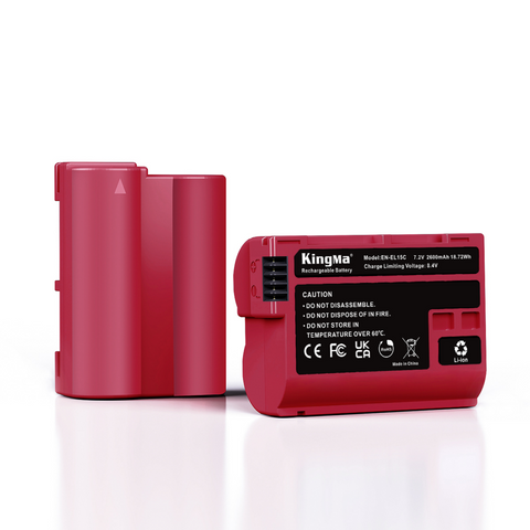 KingMa EN-EL15C Camera Battery for Nikon 2600mAh with Case