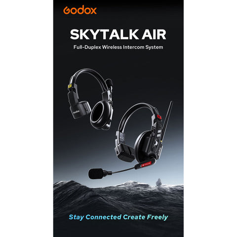 Godox SkyTalk Air 5S 5-Person Full-Duplex Wireless Intercom System 2.4GHz