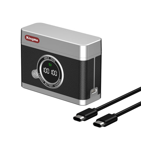 KingMa BM070 USB-C Dual Battery Charger and Storage for Canon LP-E17