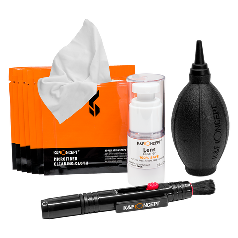 K&F 4-in-1 Lens & Filter Cleaning Kit with Blower Pen Fluid & Cloths