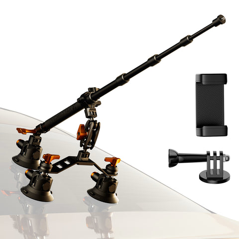 K&F KF31.197 3-Point Suction Car Mount Kit with 110cm Extension Arm
