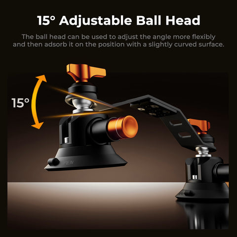 K&F KF31.197 3-Point Suction Car Mount Kit with 110cm Extension Arm