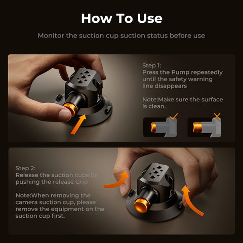 K&F KF31.197 3-Point Suction Car Mount Kit with 110cm Extension Arm
