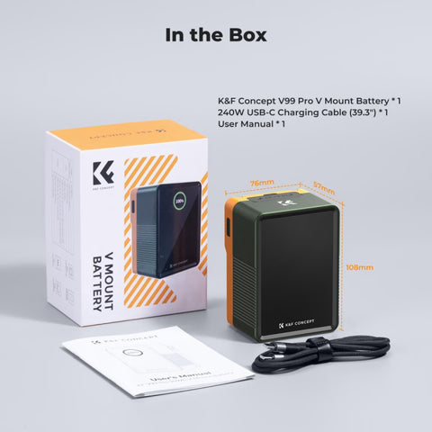K&F Mini V-Mount Battery Green 99Wh 6700mAh 100W KF28.0024V2
