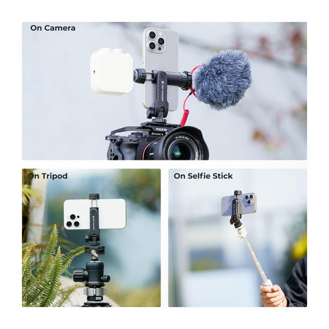 K&F Concept KF31.084 Phone Clamp with Dual Cold Shoe Mount