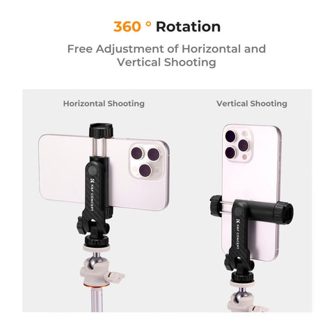 K&F Concept KF31.084 Phone Clamp with Dual Cold Shoe Mount