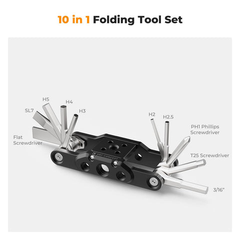 K&F Concept 10-in-1 Folding Hex Key & Screwdriver Set