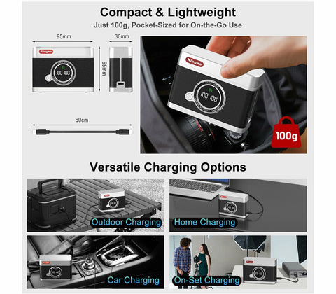 KingMa BM070 USB-C Dual Charger & Storage for Fujifilm NP-W126