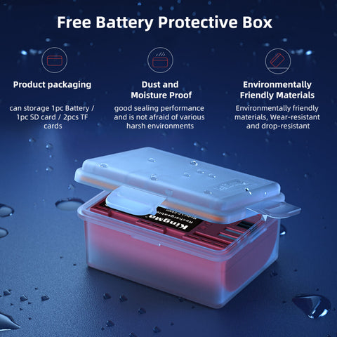 KingMa LP-E6NH Camera Battery for Canon 2600mAh with Case
