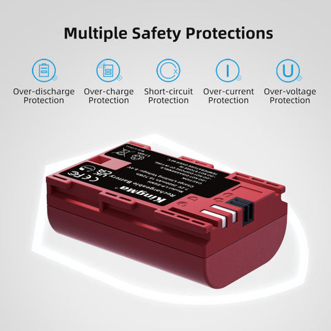 KingMa LP-E6NH Camera Battery for Canon 2600mAh with Case
