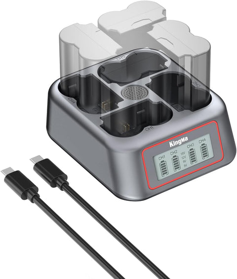 KingMa BM069 4-Bay USB-C Charger for Fujifilm NP-W235