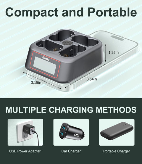 KingMa BM069 4-Bay USB-C Charger for Fujifilm NP-W235