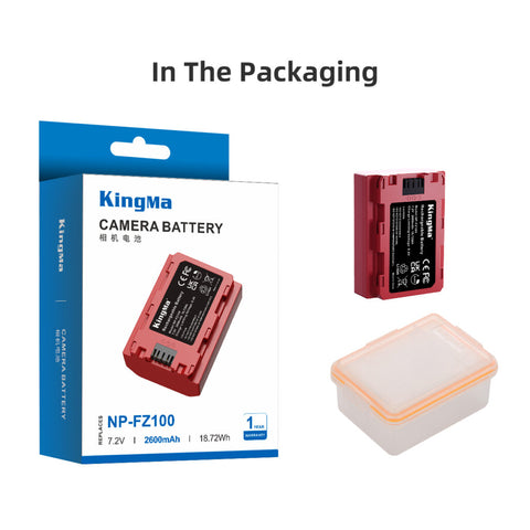KingMa NP-FZ100 Camera Battery for Sony 2600mAh with Case