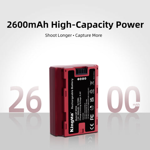 KingMa NP-W235 Camera Battery for Fujifilm 2600mAh with Case