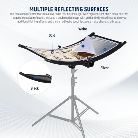 Neewer RF-04 78.5x42.5cm Clamshell Curved Reflector with Carry Bag
