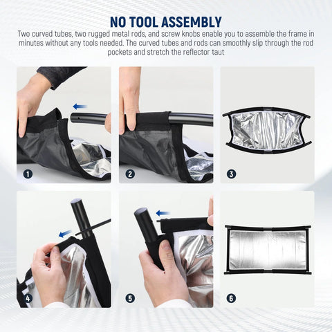 Neewer RF-04 78.5x42.5cm Clamshell Curved Reflector with Carry Bag