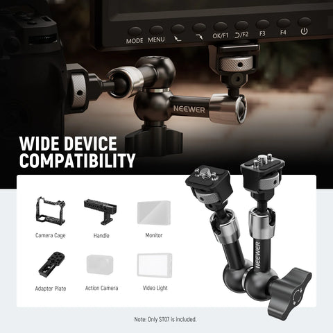 Neewer ST07 Articulating Magic Arm with ARRI Pins Dual Ball Head