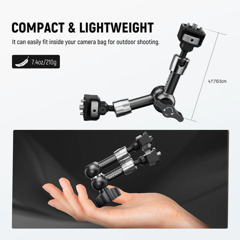 Neewer ST07 Articulating Magic Arm with ARRI Pins Dual Ball Head
