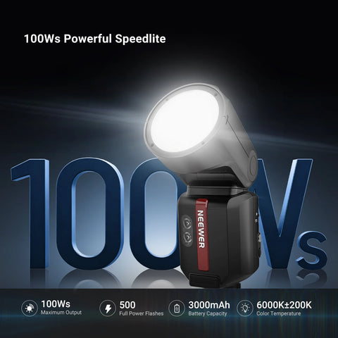 Neewer Z3R-C 100Ws 2.4G TTL Round Head Flash Speedlite for Canon