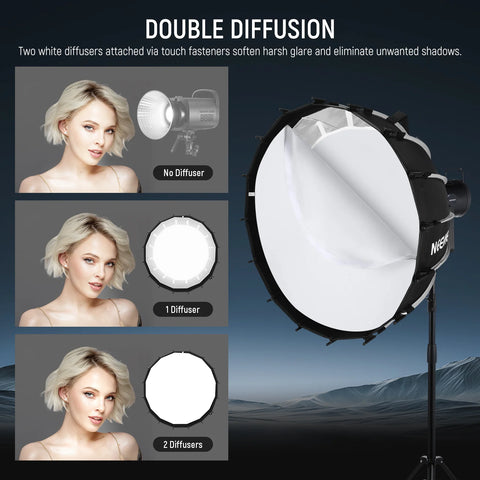Neewer NS72P 90cm Quick Release Parabolic Softbox with Grid Bowens Mount