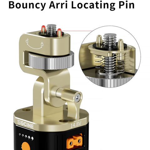 ZGCINE ZG-H90Pro 95Wh Battery Grip ARRI Pin Rotating Holder