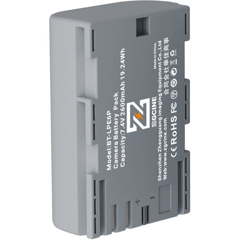 ZGCINE BT-LPE6P Battery for Canon LP-E6P 2600mAh