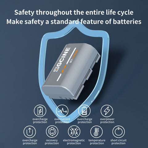 ZGCINE BT-LPE6P Battery for Canon LP-E6P 2600mAh