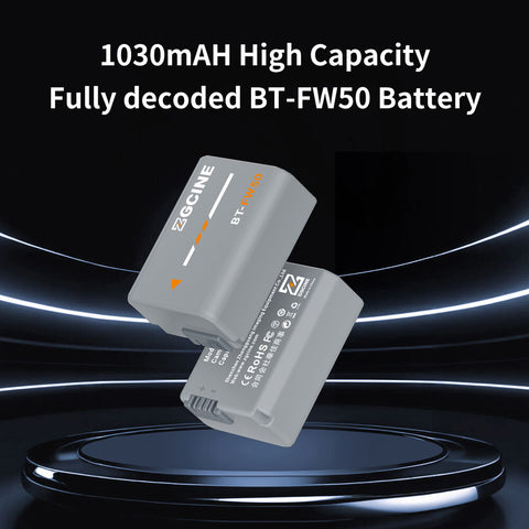 ZGCINE BT-FW50 Battery for Sony NP-FW50 1030mAh