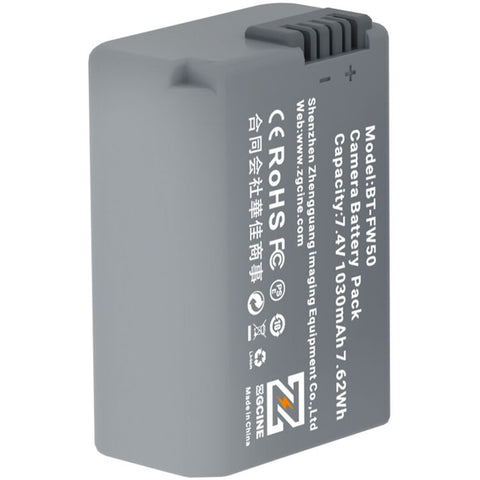 ZGCINE BT-FW50 Battery for Sony NP-FW50 1030mAh