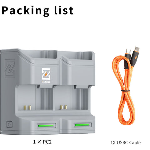 ZGCINE PC2-FZ100 Travel Charging Case for Sony NP-FZ100 (Grey)