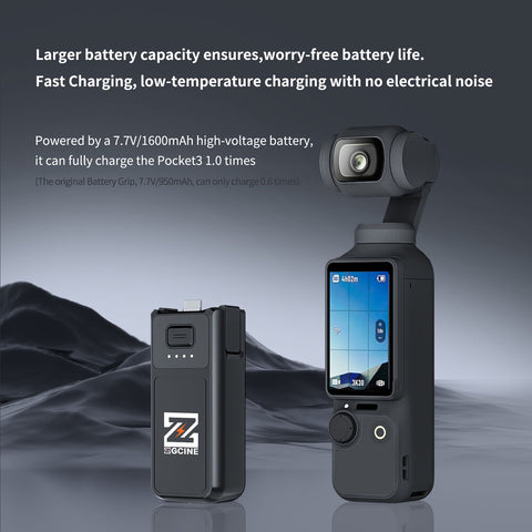 ZGCINE PK-H01 Battery Grip for DJI Osmo Pocket 3