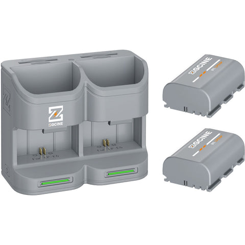 ZGCINE PC2-LPE6P Kit2 Charging Case with 2 Canon LP-E6P Batteries (Grey)