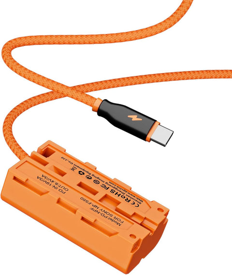 ZGCINE PD-NPF USB-C PD to Sony NP-F Dummy Battery Cable 60cm